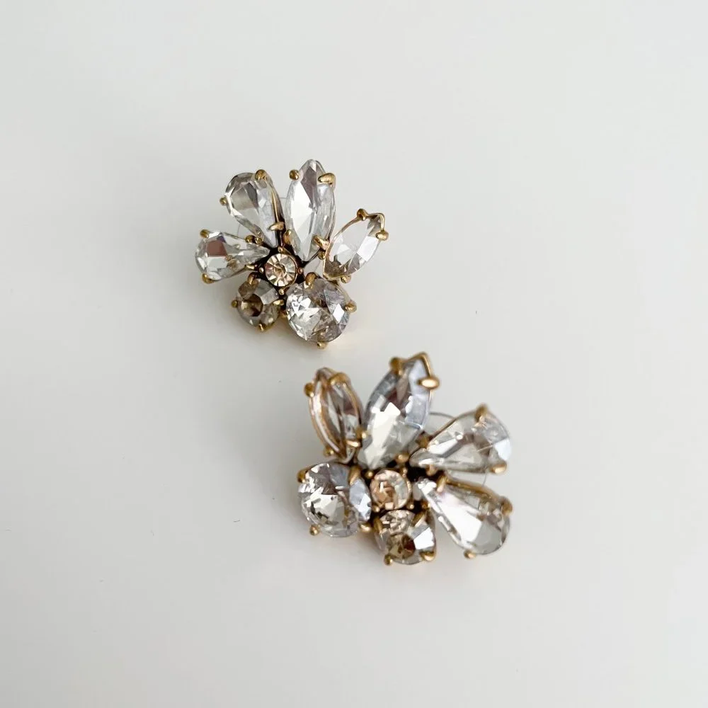 J. Crew Cluster Stone Earrings - Picture 2 of 3